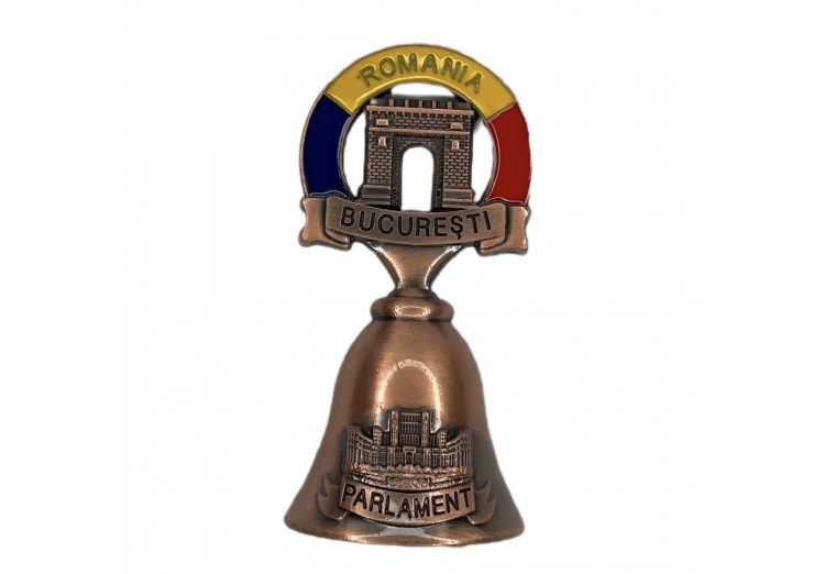 Magnet metalic clopoțel (jumătate) arămiu